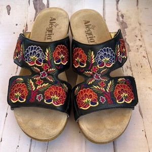 Algeria by PG Lite Embroidered Sandals Black 39/8
